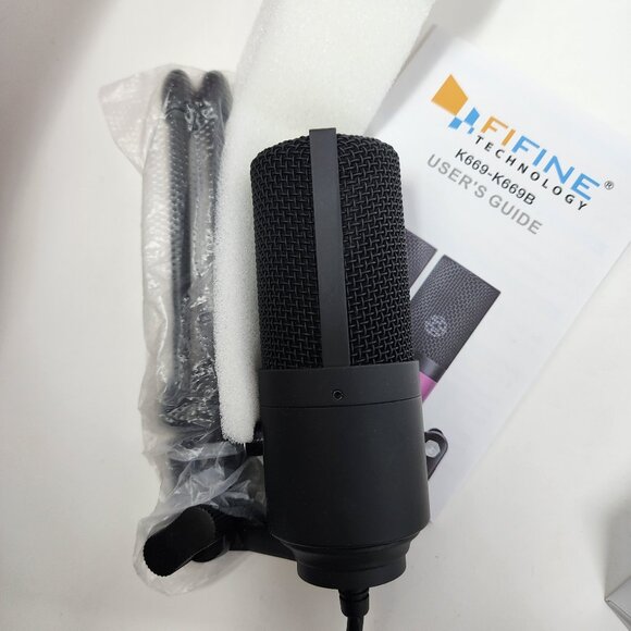 Fifine K669-K669B USB Corded Compact / Lightweight Podcast Condenser Microphone - Picture 5 of 14